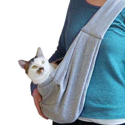 Hands-free Reversible Small Dog Cat Sling Carrier Bag Travel Tote Soft Comfortable Double-sided Pouch Shoulder Carry Handbag