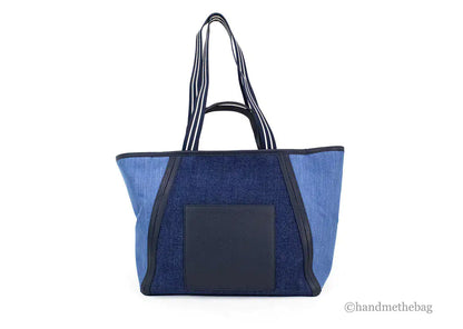 Kate Spade Rosie Large Blue Colorblock Denim Slouchy Tote