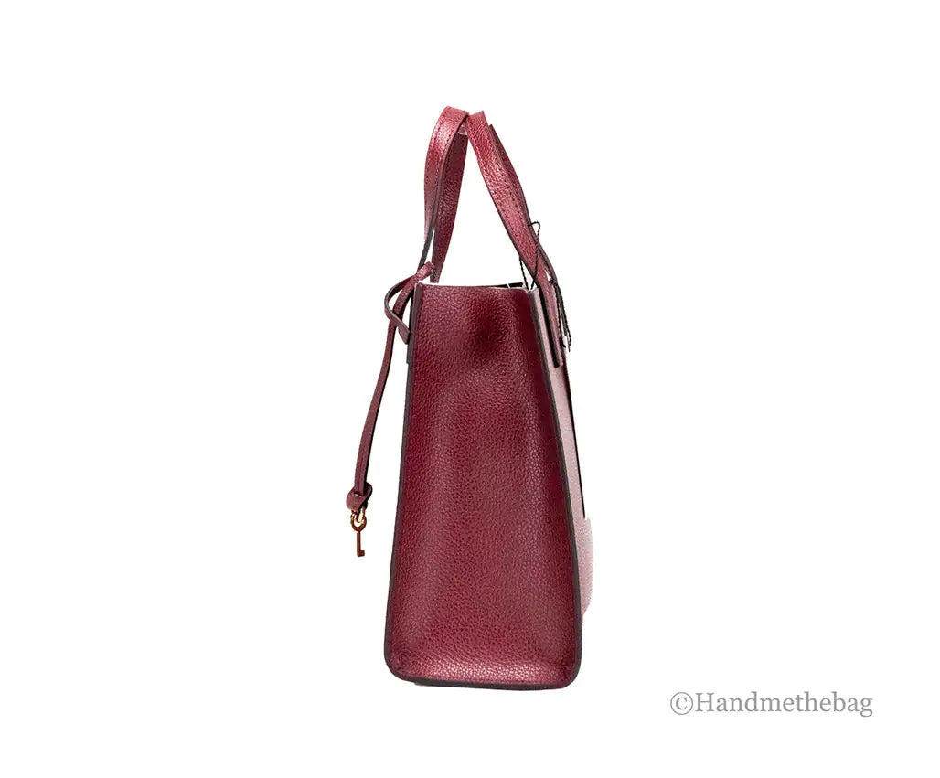 Marc Jacobs Mini Grind Pomegranate Pebbled Leather Crossbody Tote