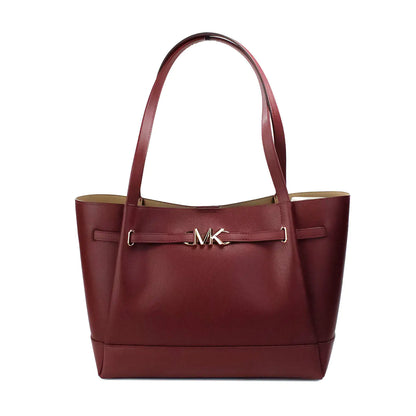 Michael Kors Reed Large Dark Cherry Leather Belted Tote