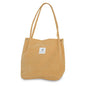 High Capacity Women Corduroy Tote Ladies Casual Shoulder Bag Foldable Reusable Shopping Beach Bag