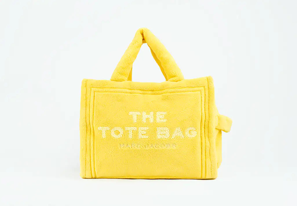 Marc Jacobs The Terry Tote Yellow Medium Soft Terry Fabric Crossbody Handbag