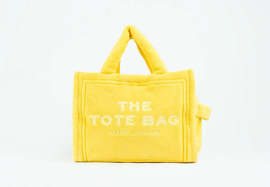 Marc Jacobs The Terry Tote Yellow Medium Soft Terry Fabric Crossbody Handbag