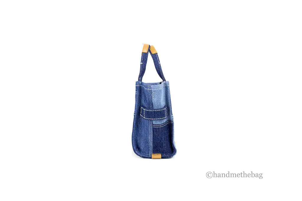 Marc Jacobs The Denim Mini Tote Bag Blue Convertible Crossbody Handbag