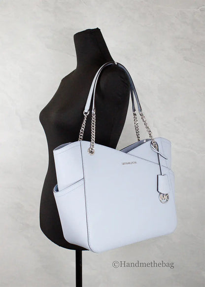 Michael Kors Jet Set Large Pale Blue X Cross Tote