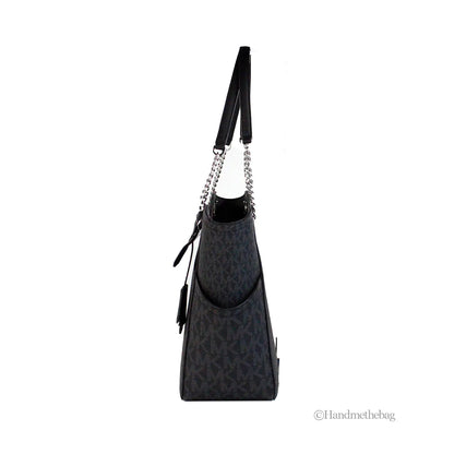 Michael Kors Jet Set Black Signature X Cross Chain Tote