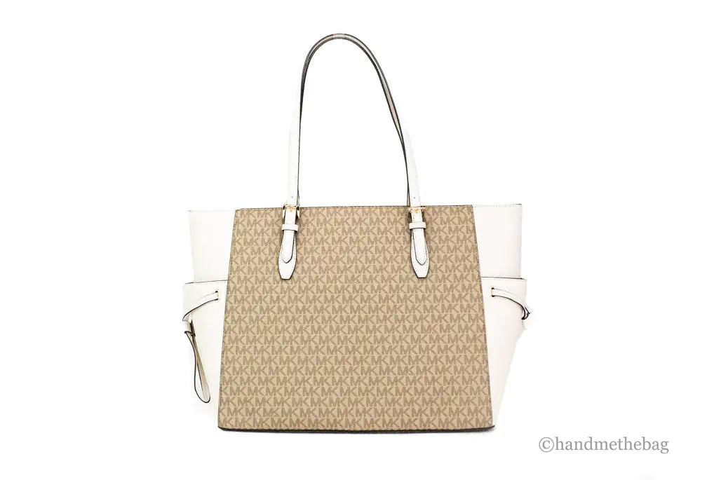 Michael Kors Gilly Large Travel Print Light Cream Tote