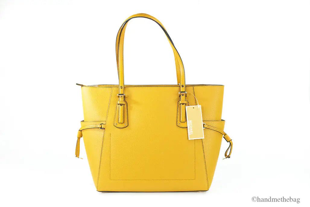 Michael Kors Voyager Large Marigold Leather East West Tote