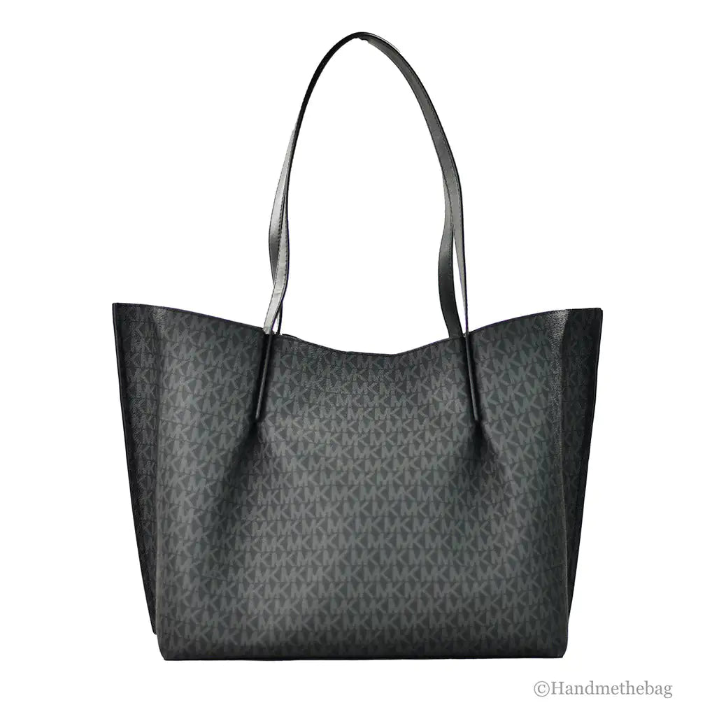 Michael Kors Emilia Large Black Signature Tote Bag