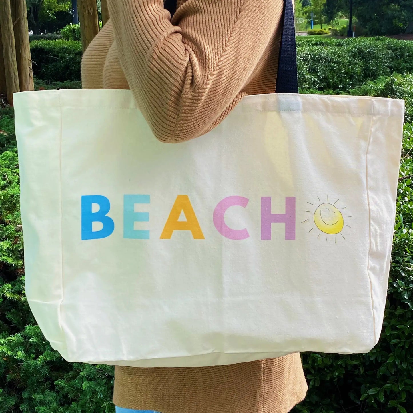 Sunny Beach Canvas Tote