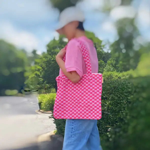 Checkered Tote Bag