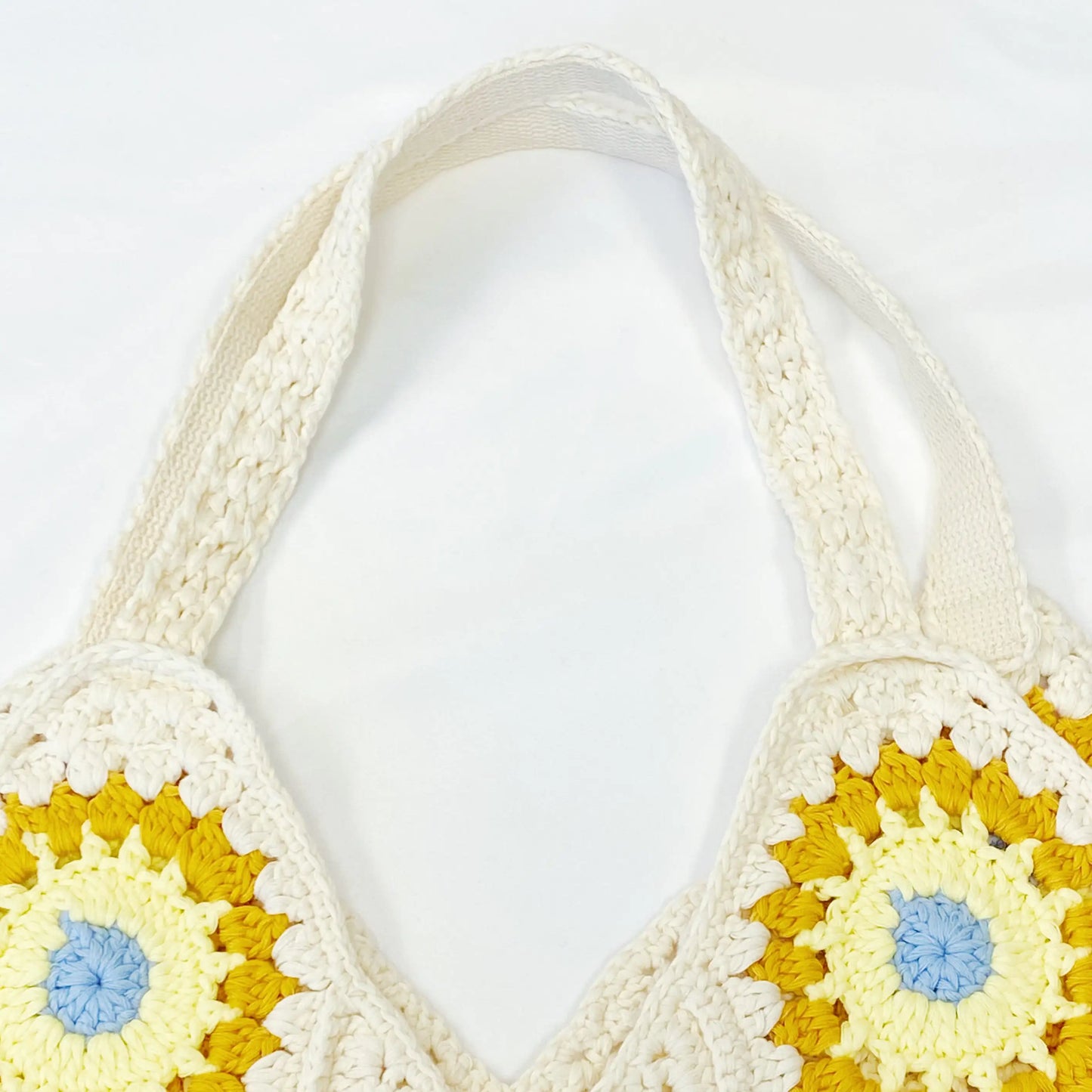 Vintage Hand Knitted Crochet Tote