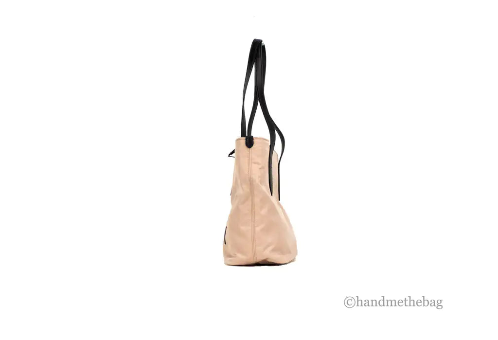 Burberry Small Rose Beige Branded Econyl Nylon Tote Bag