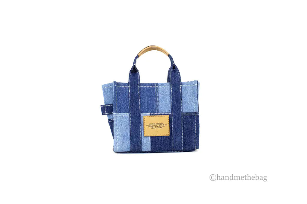 Marc Jacobs The Denim Mini Tote Bag Blue Convertible Crossbody Handbag