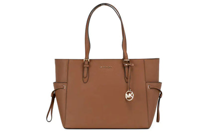 Michael Kors Gilly Large Luggage Saffiano Leather Travel Drawstring Tote Handbag