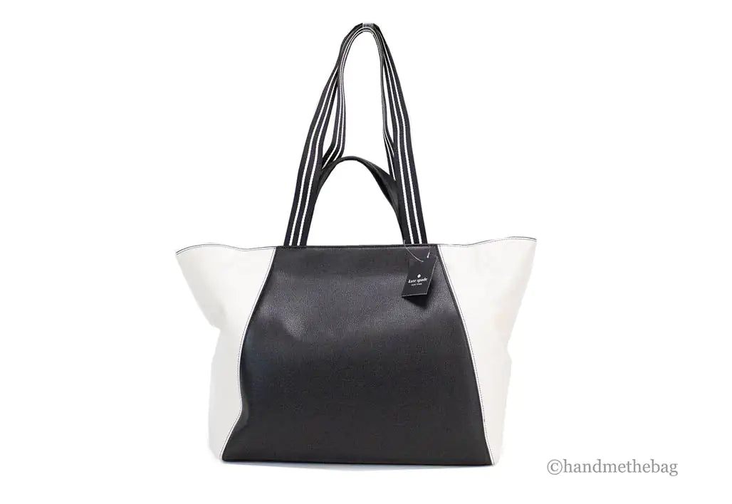 Kate Spade Rosie Large Black Colorblock Leather Slouchy Tote