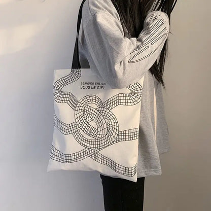 Single-Shoulder Canvas Tote Bag