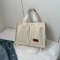 Corduroy Tote Bag Large Capcity