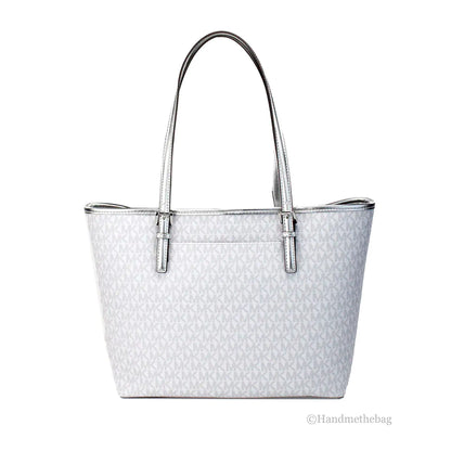 Michael Kors Jet Set Girls Medium White PVC Tote