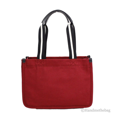 Marc Jacobs Signet Medium Red Canvas Convertible Tote