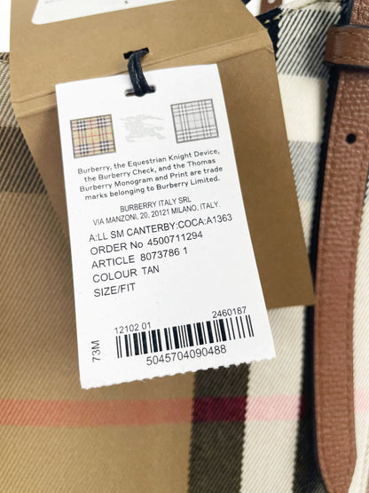 Burberry Small Canterby Check Tote Bag