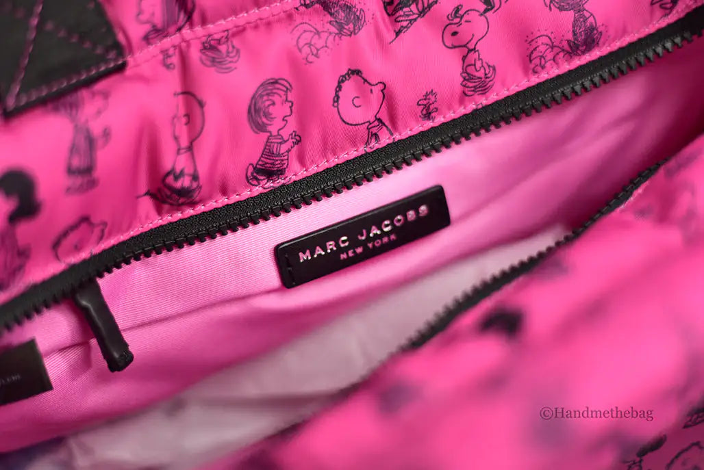 Marc Jacobs X Peanuts Medium Fuschia Nylon Tote