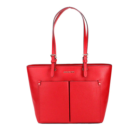 Michael Kors Jet Set Red Vegan Double Pocket Tote