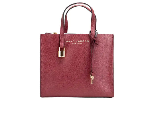 Marc Jacobs Mini Grind Pomegranate Pebbled Leather Crossbody Tote