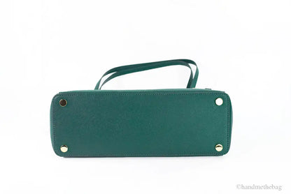 Michael Kors Voyager Large Racing Green Leather East West Tote