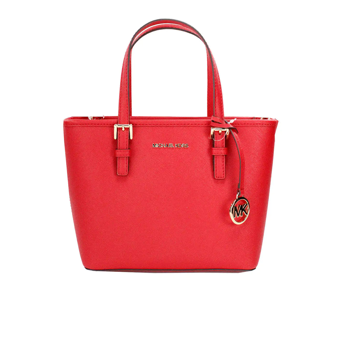 Michael Kors XS Bright Red Carryall Tote Convertible Bag