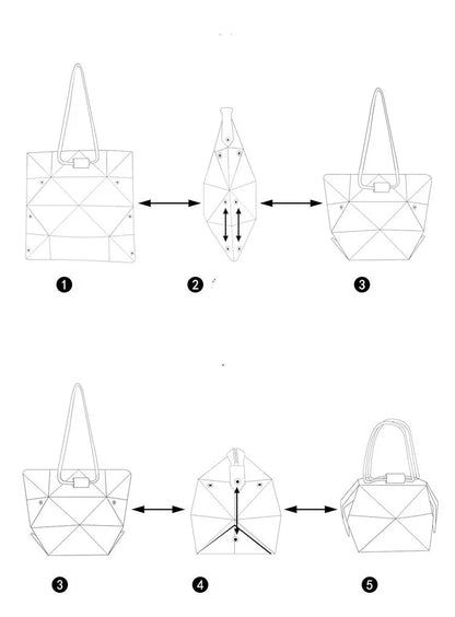 Luminous Geometric Ladies Tote Handbag