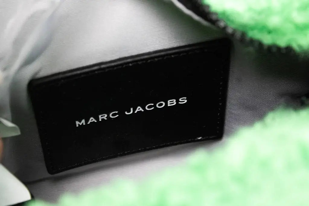 Marc Jacobs The Teddy Micro Fluffy Sherpa Green Tote