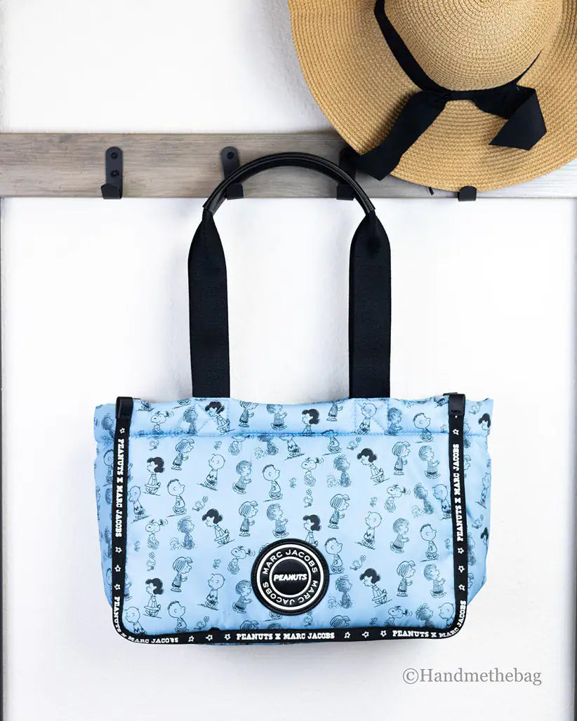 Marc Jacobs X Peanuts Blue Medium Nylon Tote Bag