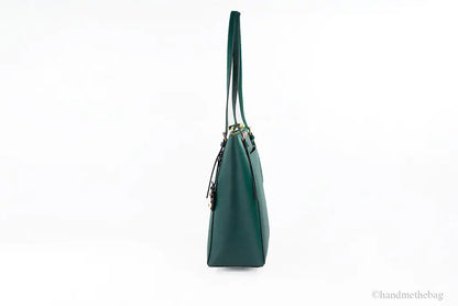 Michael Kors Voyager Large Racing Green Leather East West Tote