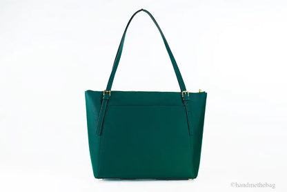 Michael Kors Voyager Large Racing Green Leather East West Tote