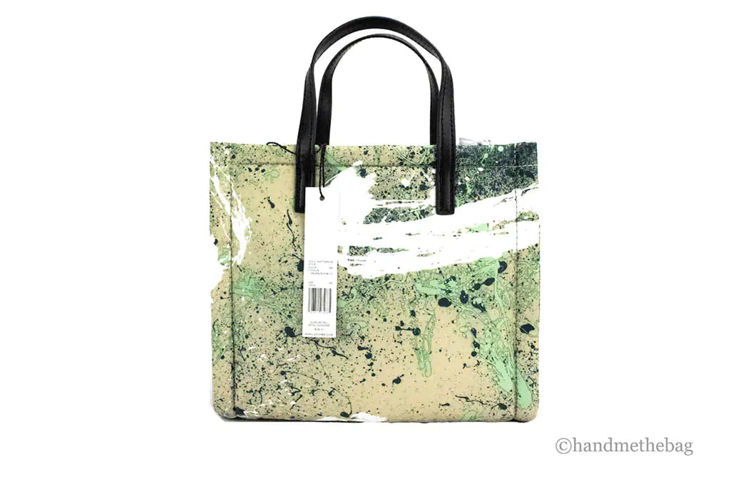 Marc Jacobs Mini Green Multi Splatter Paint Nylon Tote