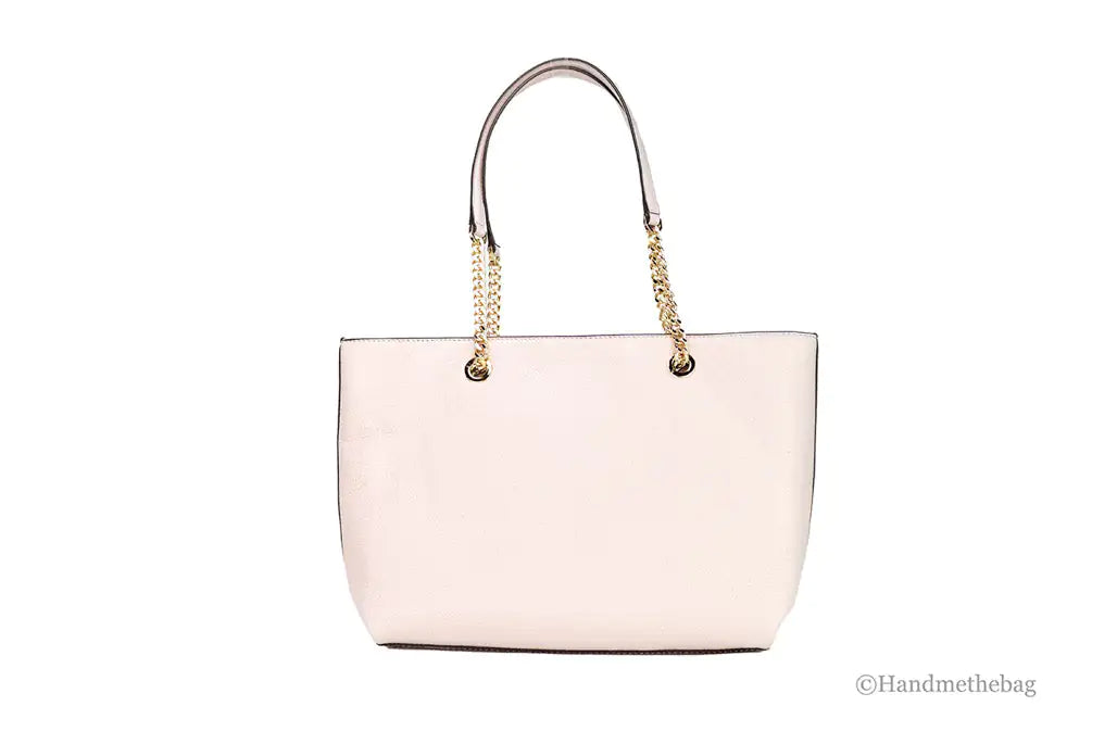 Michael Kors Jet Set Medium Powder Blush Zip Chain Tote