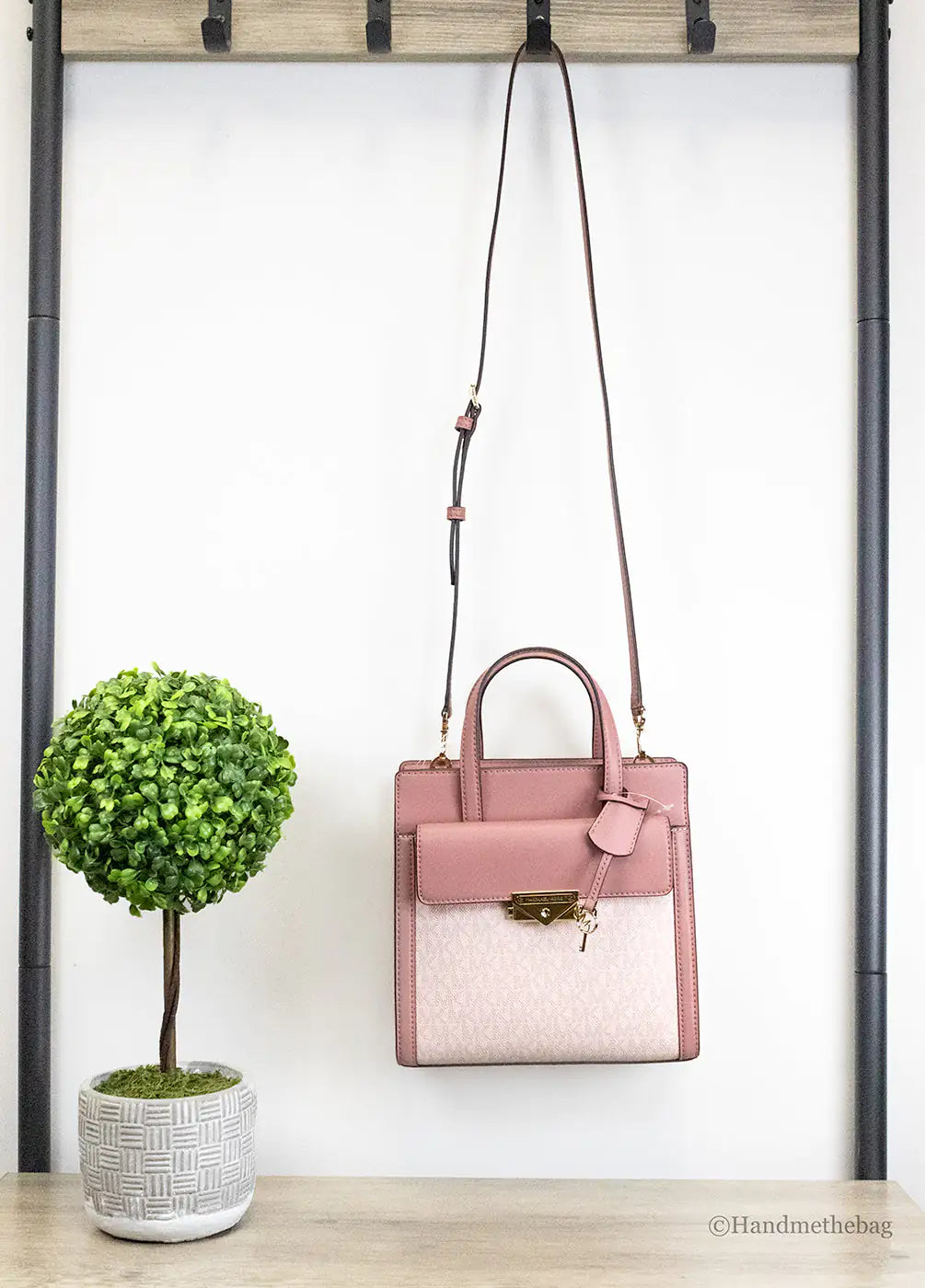 Michael Kors Cece Small Pink North South Flap Tote