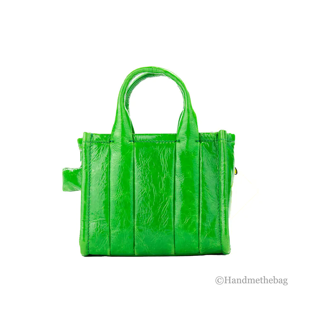 Marc Jacobs The Shiny Crinkle Micro Leather Crossbody Tote