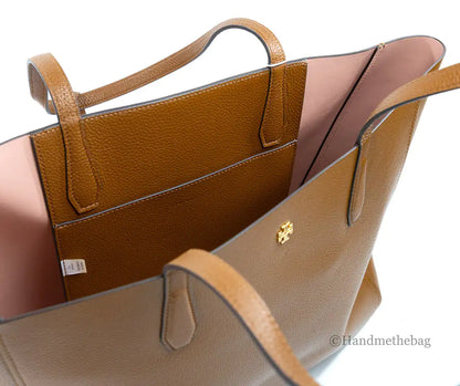 Tory Burch Blake Large Cortado Leather Shoulder Tote