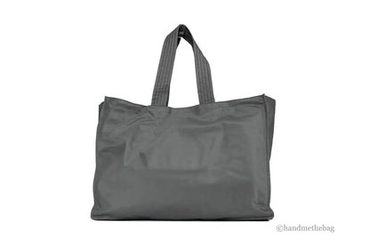 Burberry Trench Charcoal Grey Extra Large Nylon Branded Tote