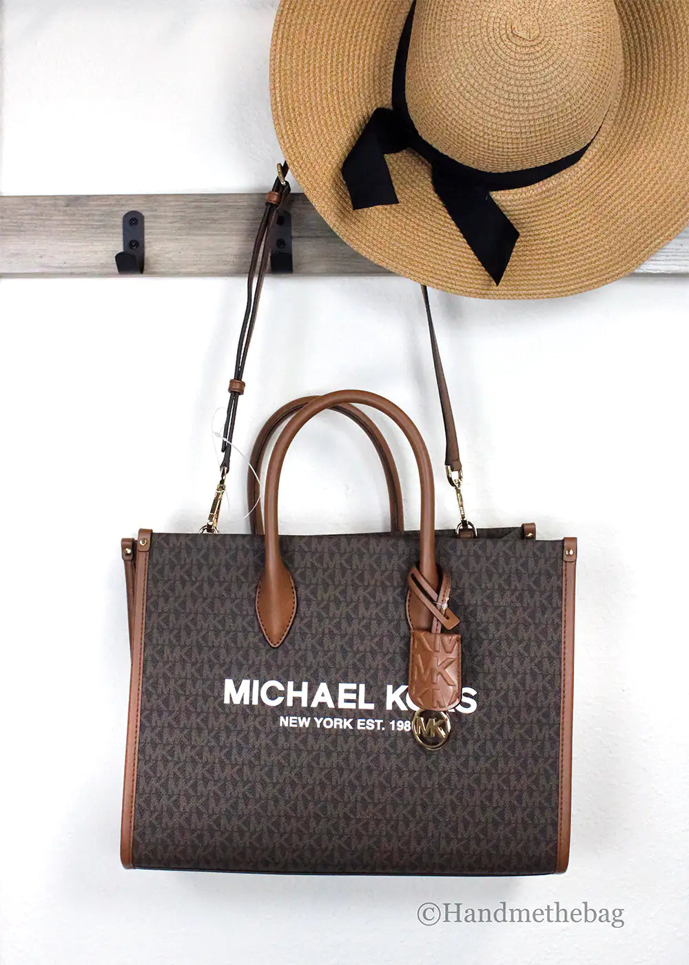 Michael Kors Mirella Medium Brown PVC North South Tote