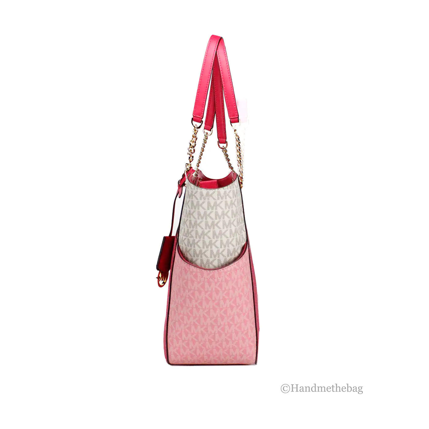 Michael Kors Electric Pink X Cross Chain Shoulder Tote