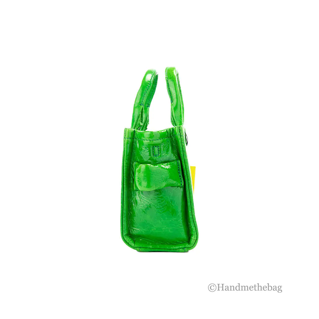 Marc Jacobs The Shiny Crinkle Micro Leather Crossbody Tote