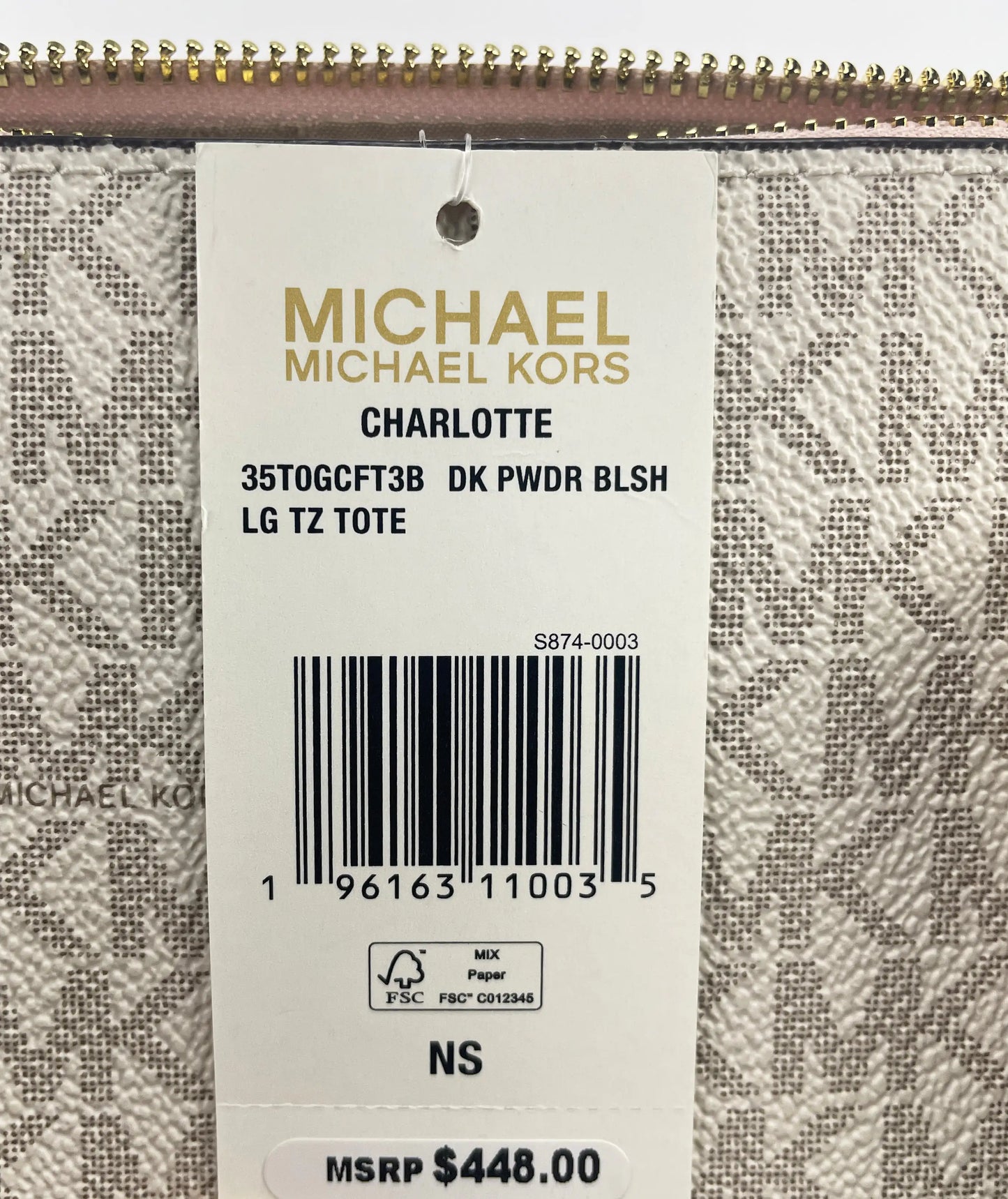 Michael Kors Charlotte Large Leather Tote Purse