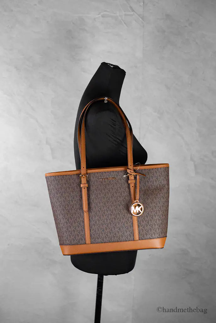 Michael Kors Jet Set Travel Small Brown PVC Tote