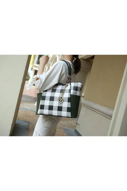 Checker Tote Bag