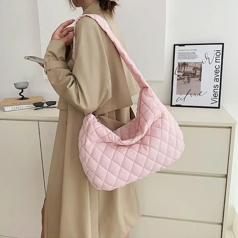 Women Large Capacity Quilted Tote Bag