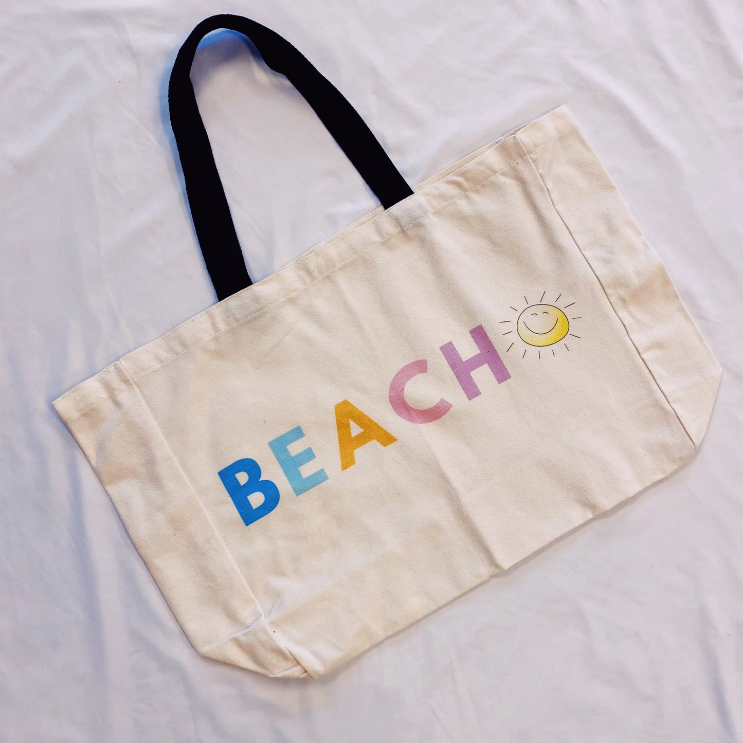 Sunny Beach Canvas Tote