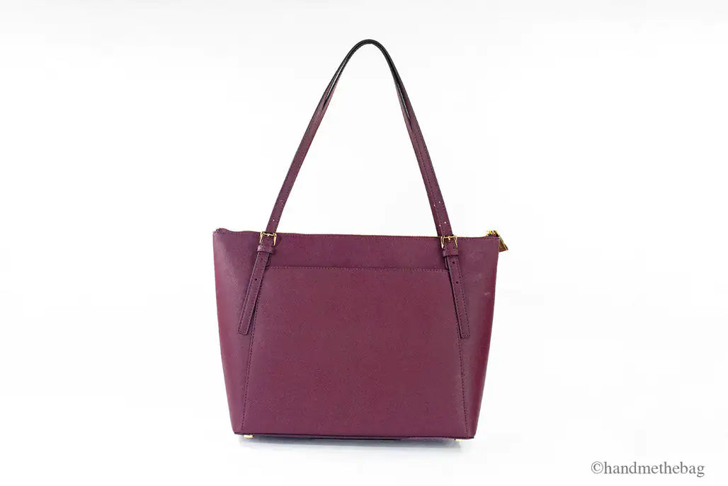 Michael Kors Voyager Large Merlot Leather East West Tote